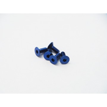 Hiro Seiko Alloy Hex Socket Flat Head Screw M3x6  (Y-Blue)